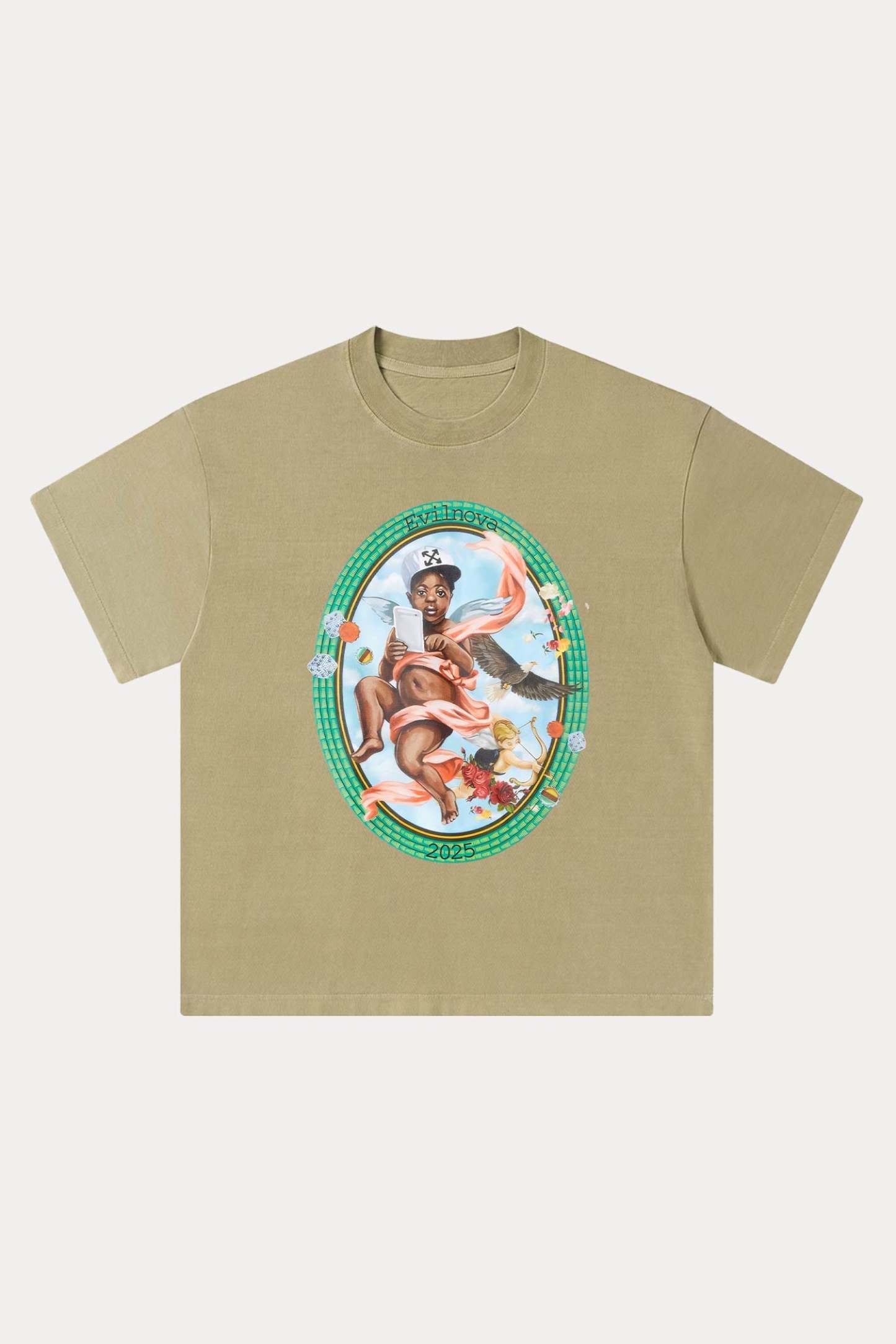 Evilnova Sacred Art Washed Streetwear T-Shirt-Evilnova