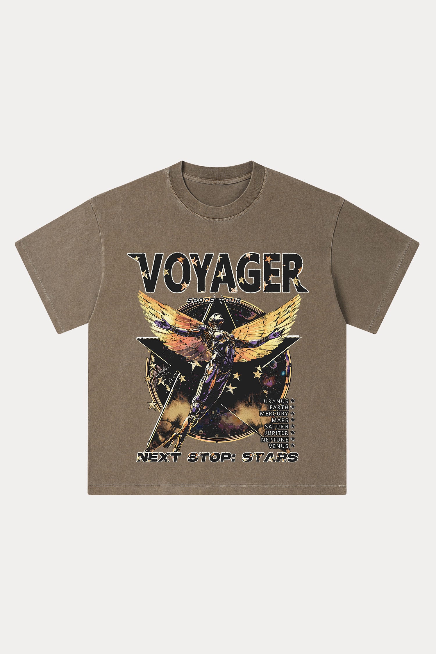 Evilnova Voyager Washed Streetwear T-Shirt-Evilnova