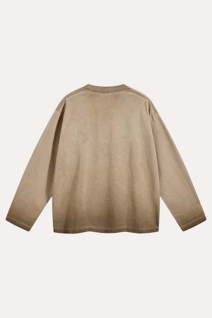 Evilnova Broken World Distressed Washed Long Sleeve Tee-Evilnova