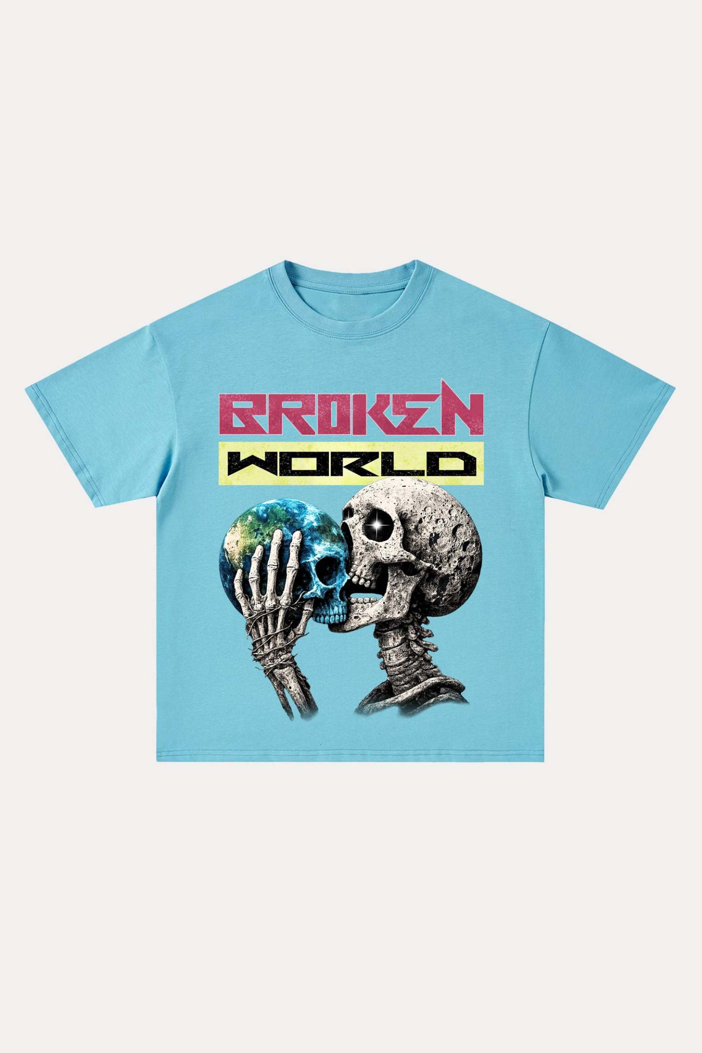 Evilnova Broken World Cotton Oversize T-Shirt-Evilnova