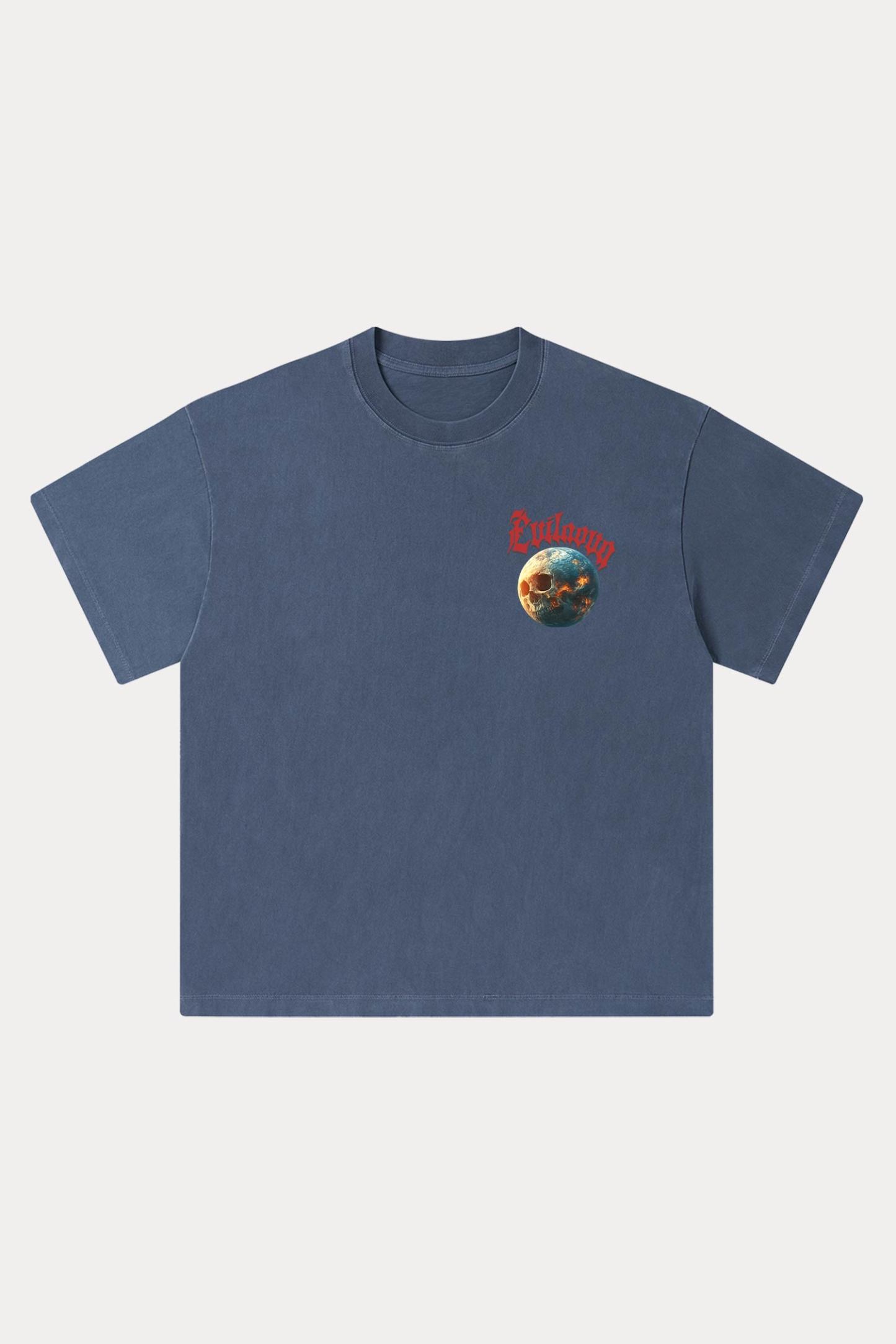 Evilnova Cosmic Explorer Washed Streetwear T-Shirt-Evilnova