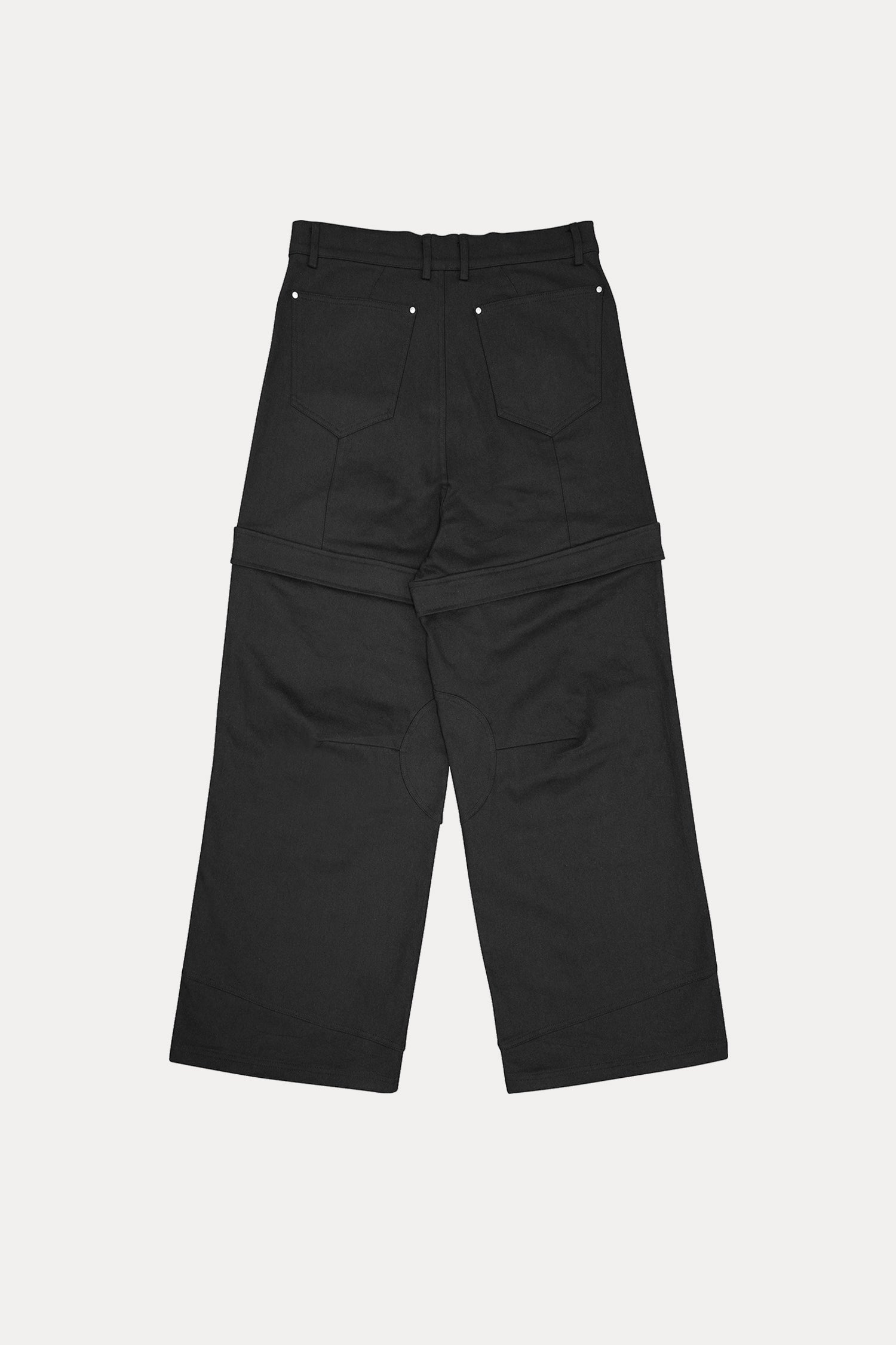 Evilnova Black Paneled Baggy Cargo Pants-Evilnova