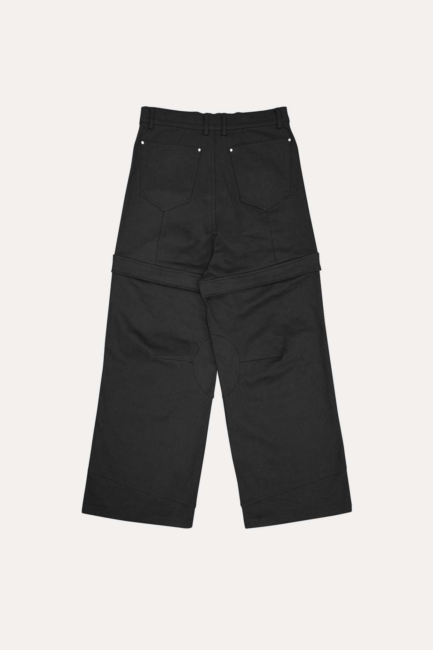 Evilnova Black Paneled Baggy Cargo Pants-Evilnova