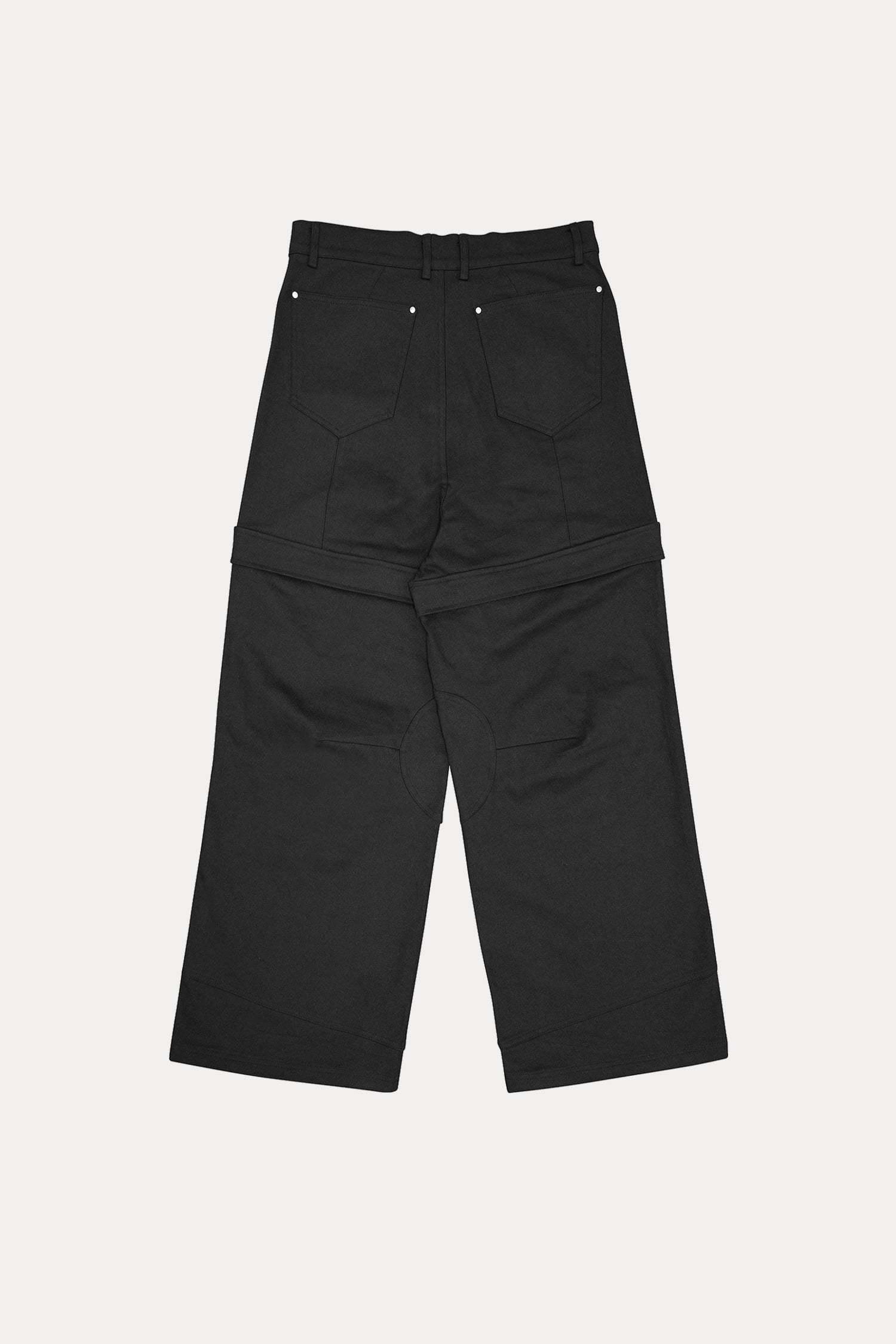 Evilnova Black Paneled Baggy Cargo Pants-Evilnova