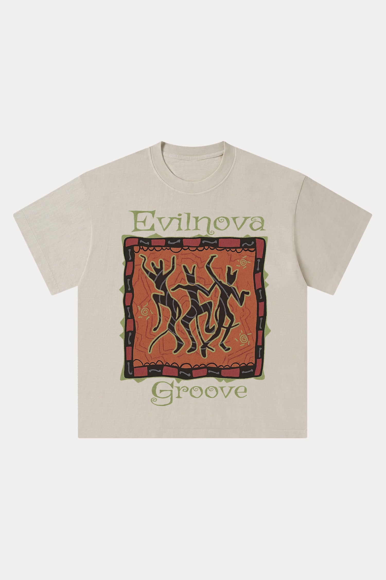 Evilnova Groove Washed Streetwear T-Shirt-Evilnova