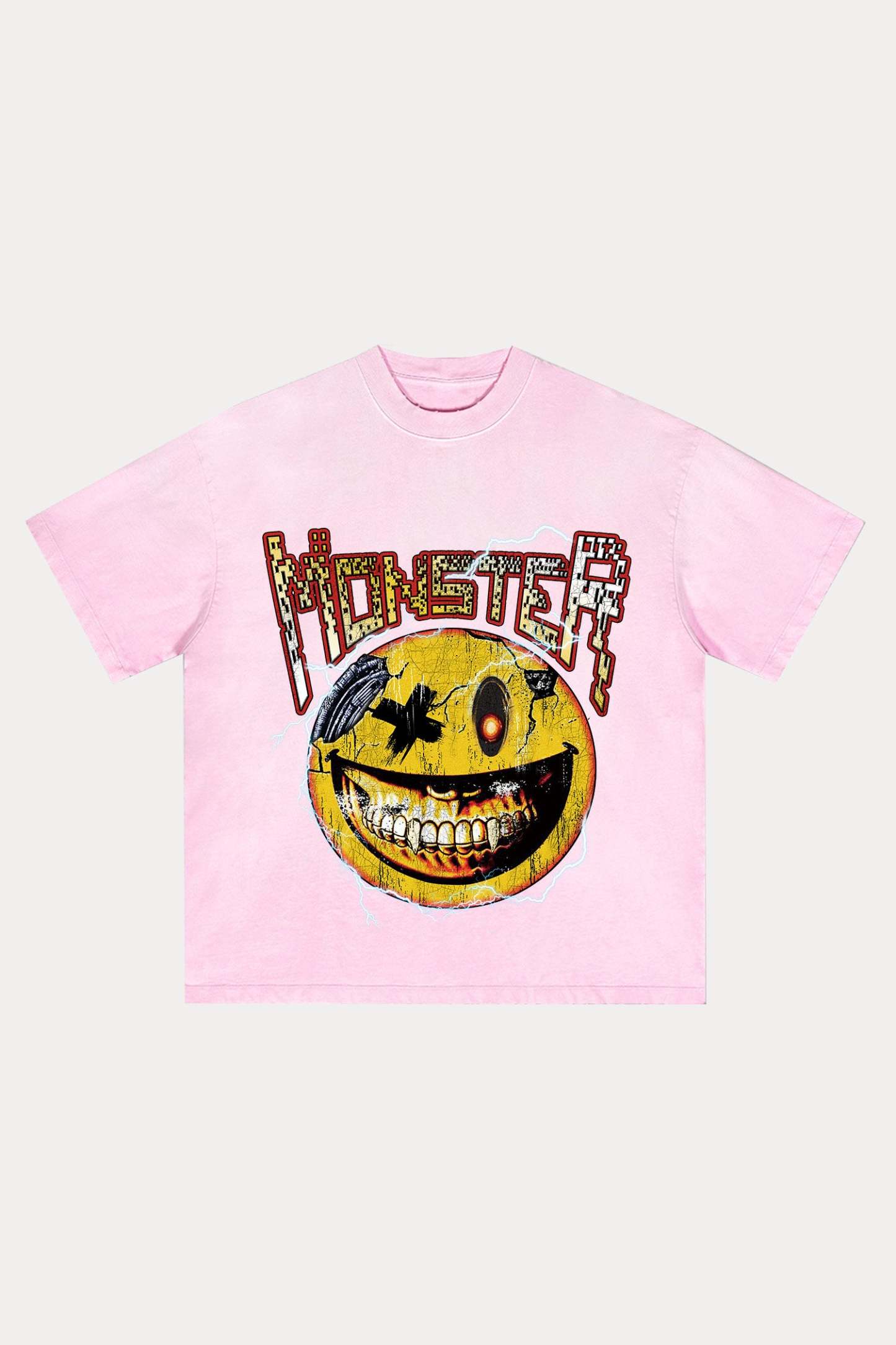 Evilnova Monster Distressed Washed T-Shirt-Evilnova