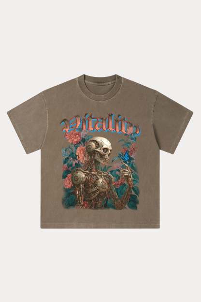 Evilnova Vitality Washed Streetwear T-Shirt-Evilnova