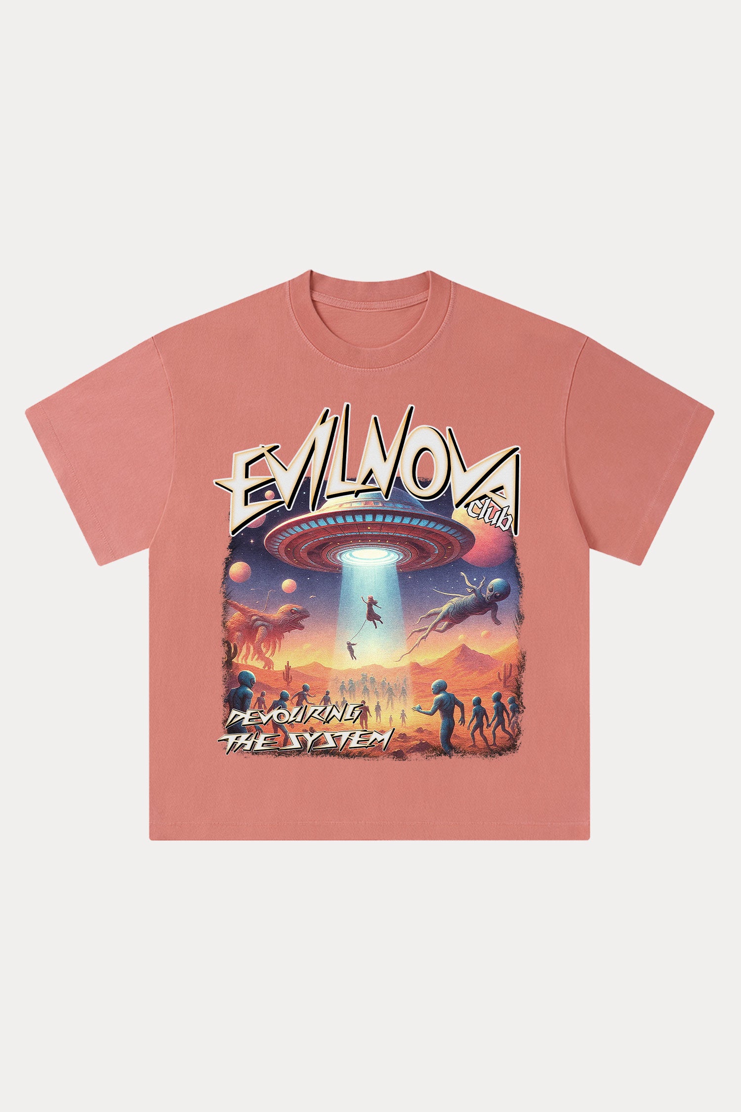 Evilnova Mystery Washed Streetwear T-Shirt-Evilnova