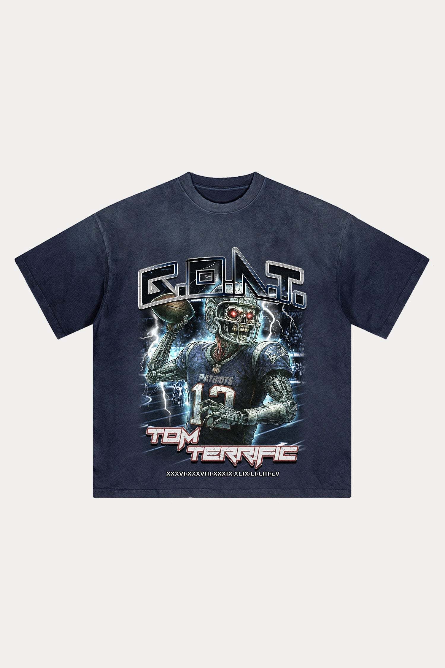 Evilnova Goat Distressed Washed T-Shirt-Evilnova