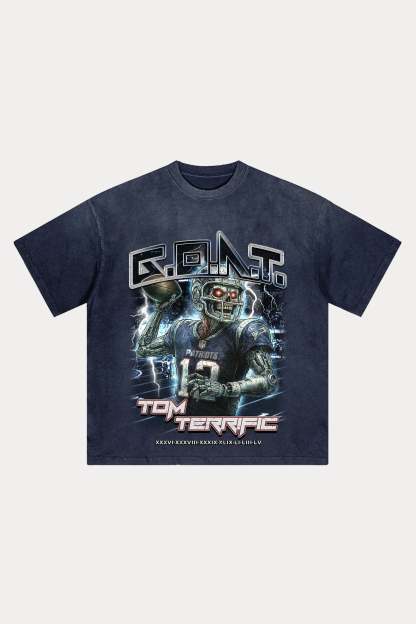 Evilnova Goat Distressed Washed T-Shirt-Evilnova