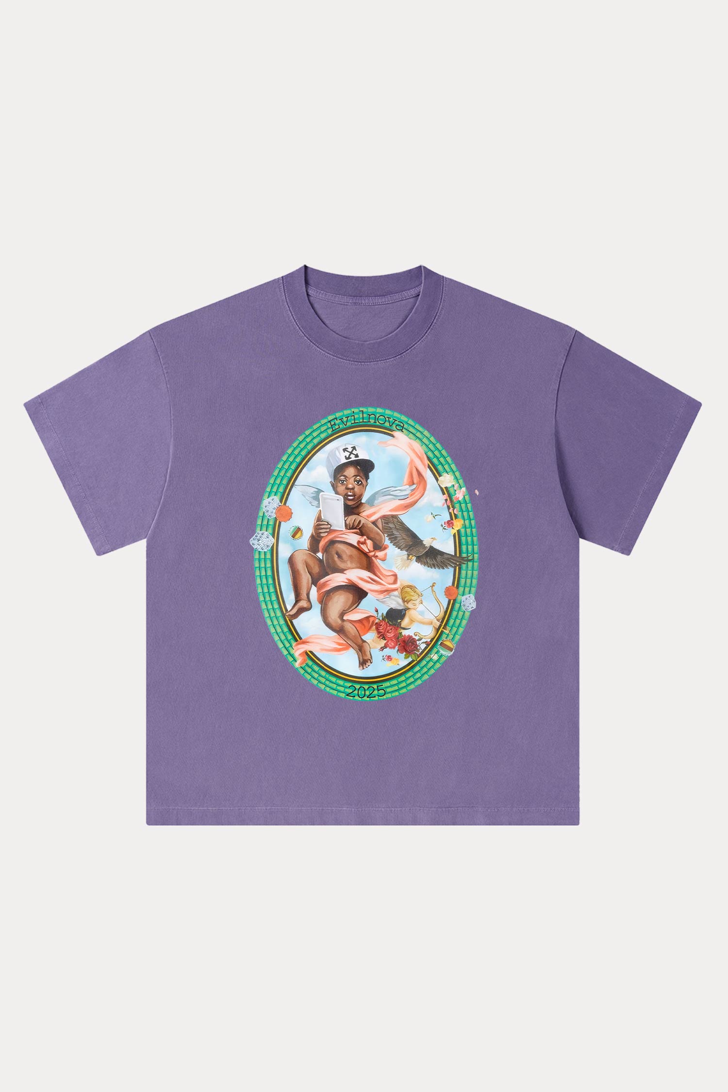 Evilnova Sacred Art Washed Streetwear T-Shirt-Evilnova