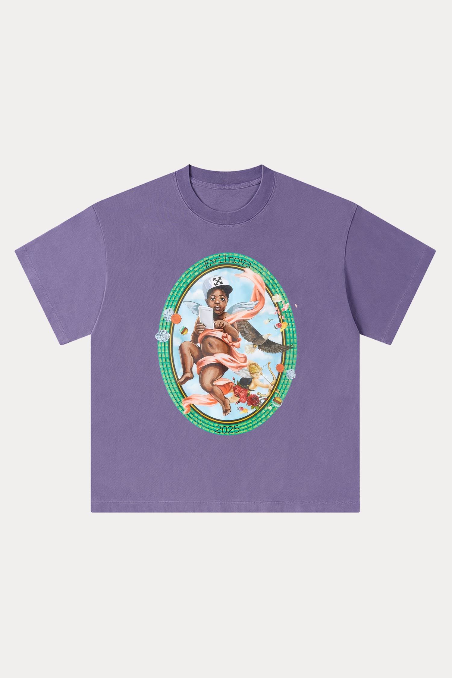 Evilnova Sacred Art Washed Streetwear T-Shirt-Evilnova