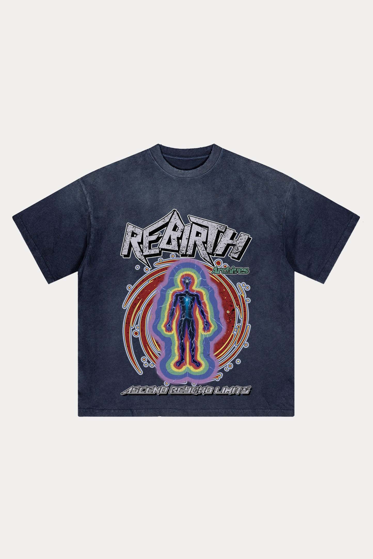 Evilnova Rebirth Distressed Washed T-Shirt-Evilnova