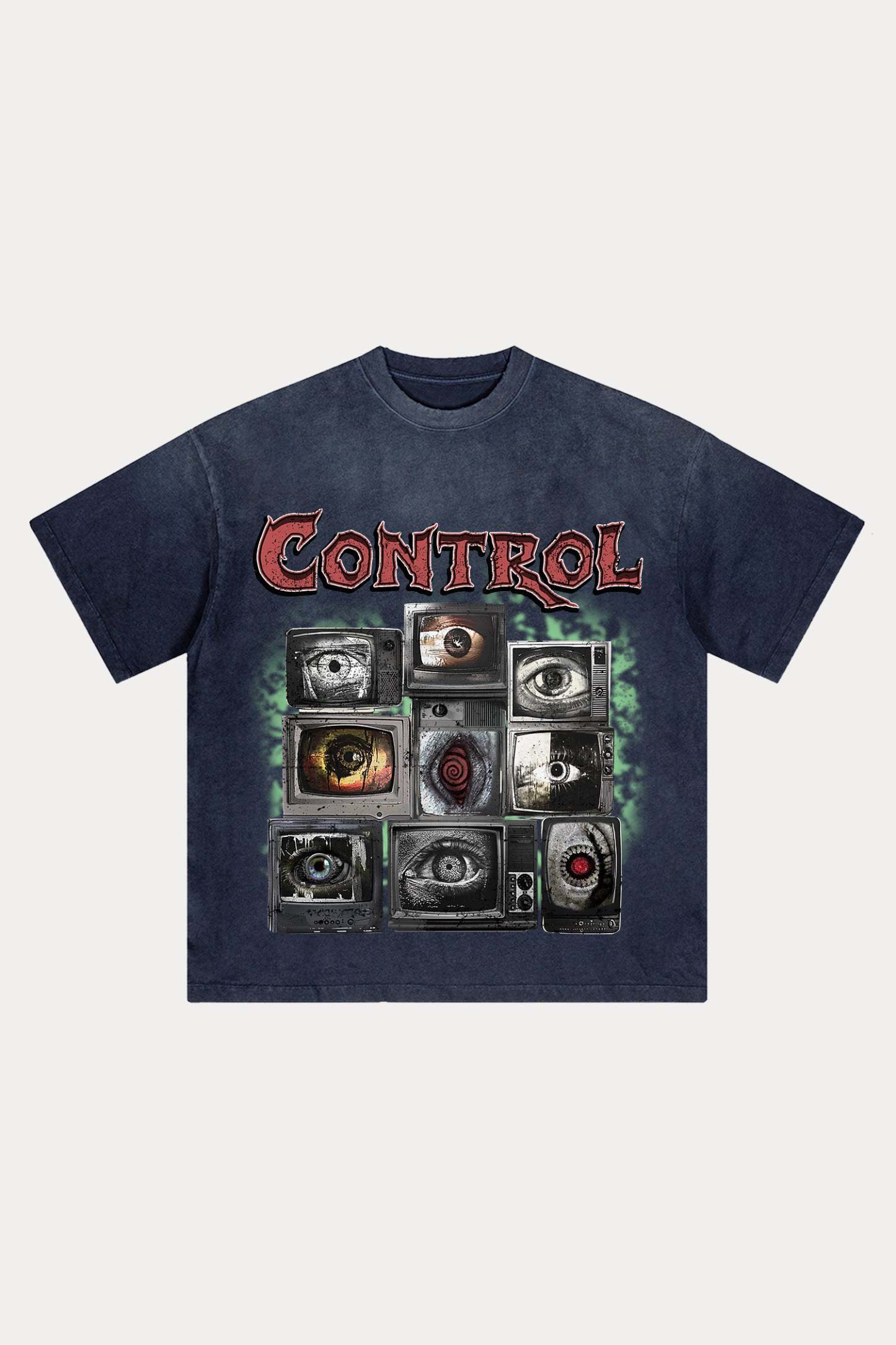 Evilnova Control Distressed Washed T-Shirt-Evilnova
