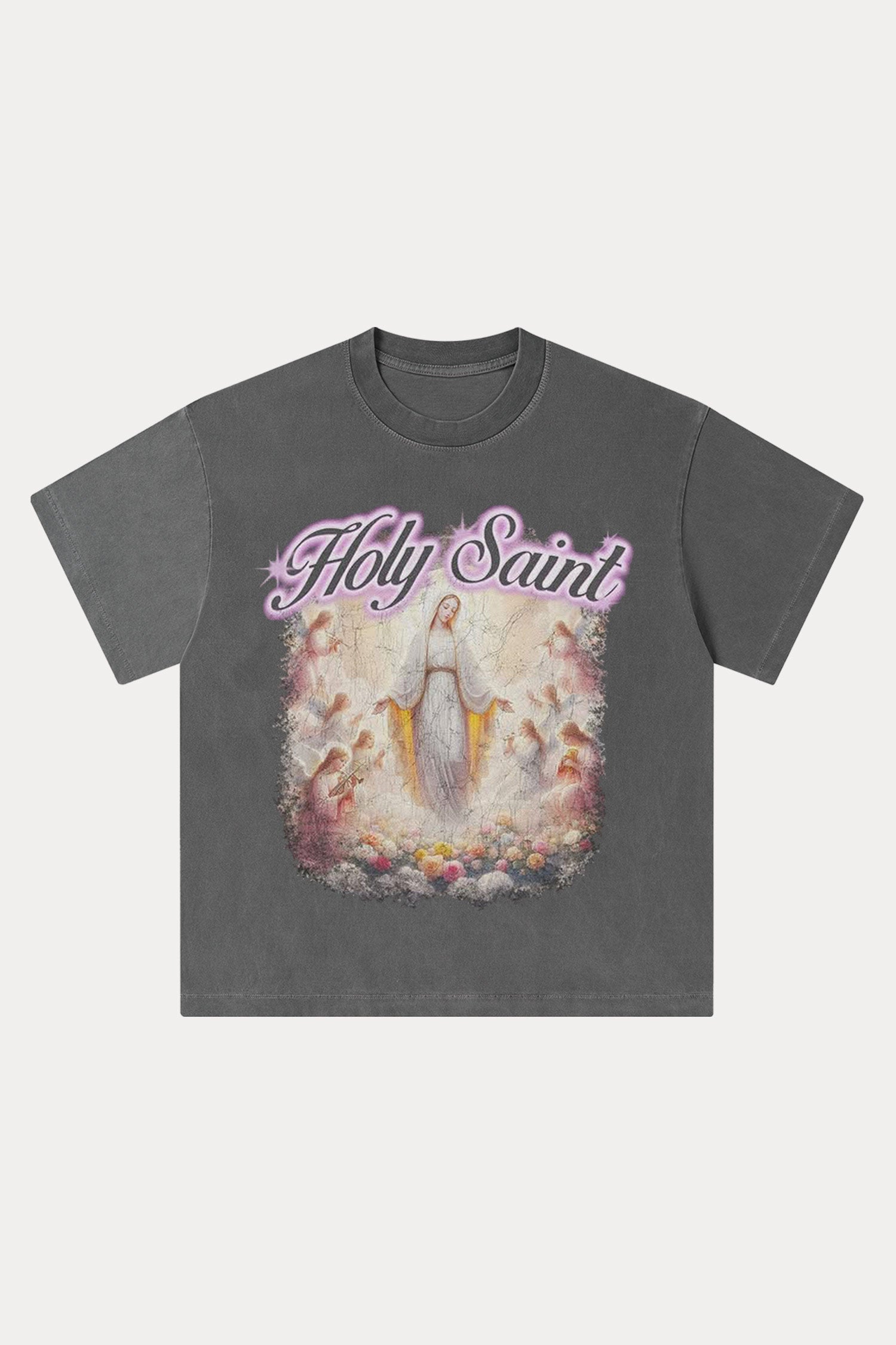 Evilnova Holy Saint Washed Streetwear T-Shirt-Evilnova