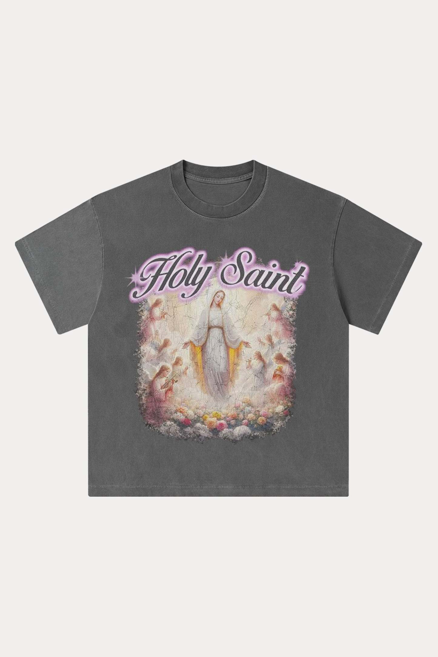 Evilnova Holy Saint Washed Streetwear T-Shirt-Evilnova