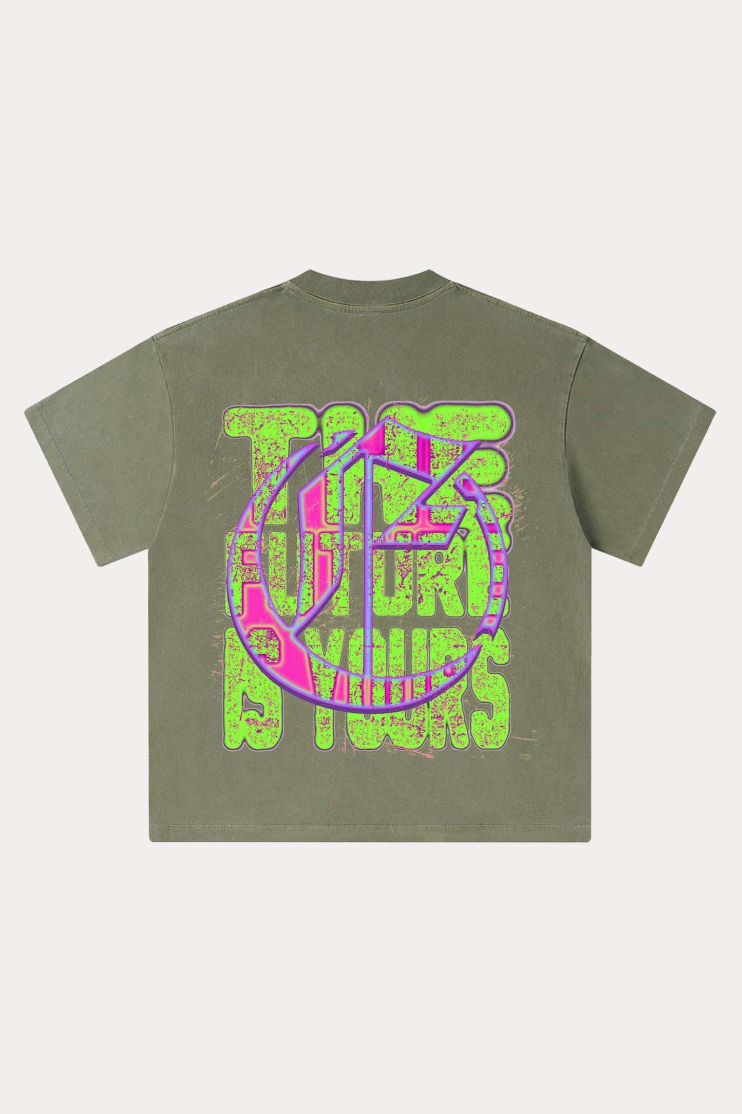 Evilnova Energy Figure Washed Streetwear T-Shirt-Evilnova