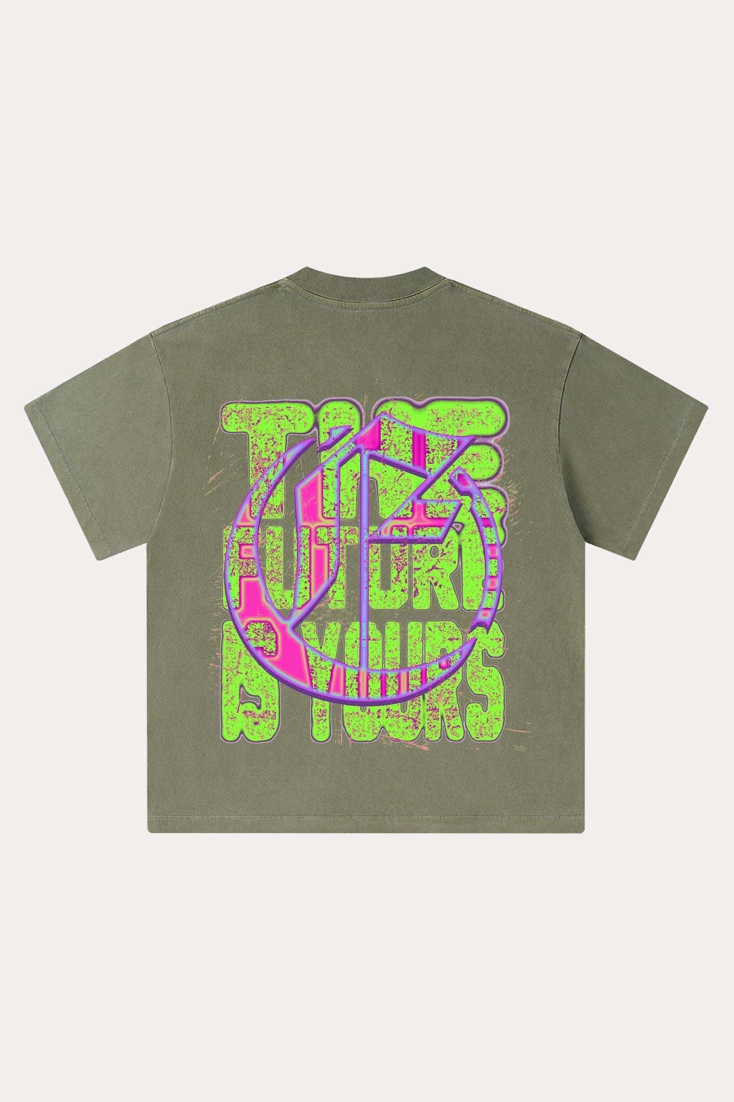 Evilnova Energy Figure Washed Streetwear T-Shirt-Evilnova