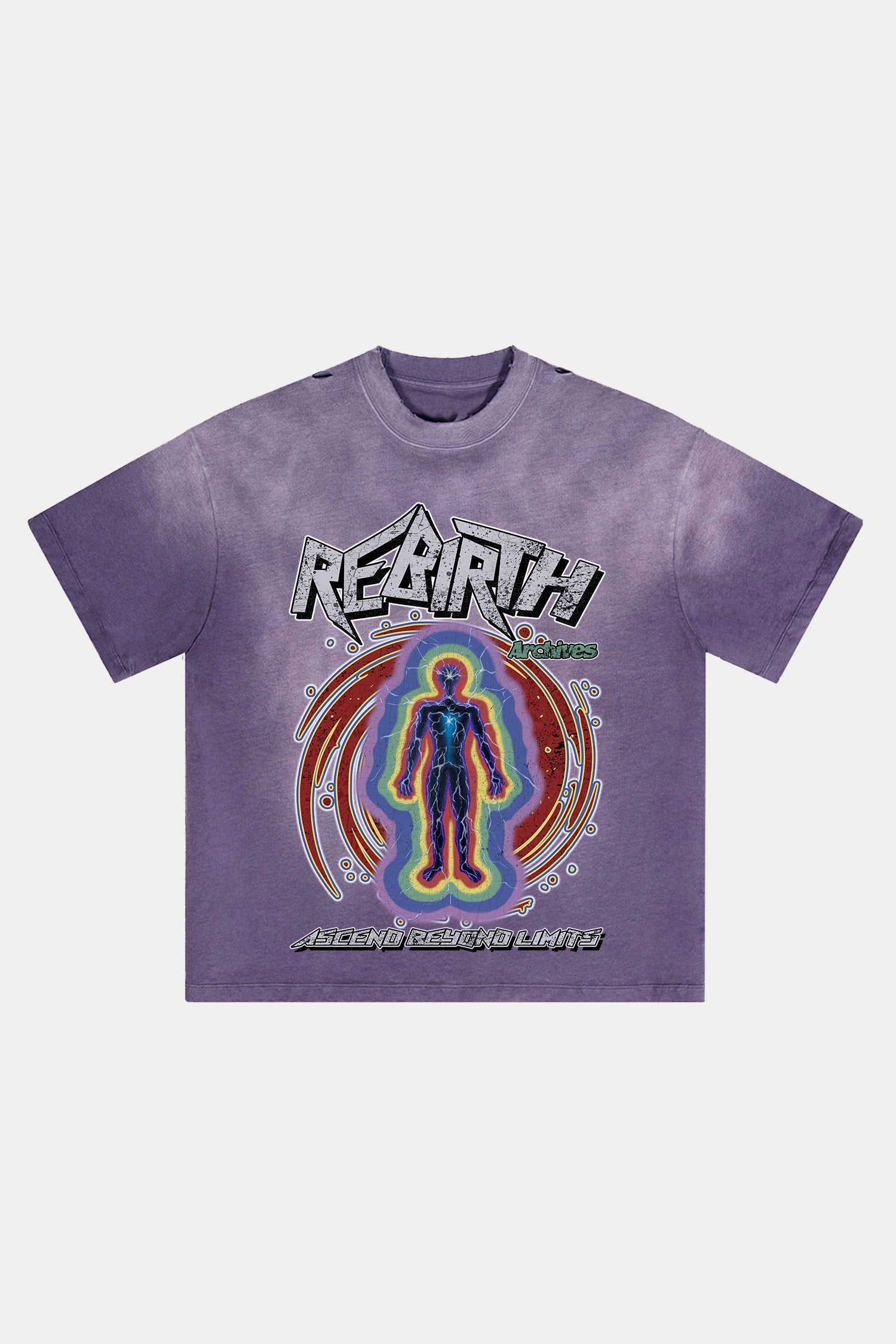 Evilnova Rebirth Distressed Washed T-Shirt-Evilnova