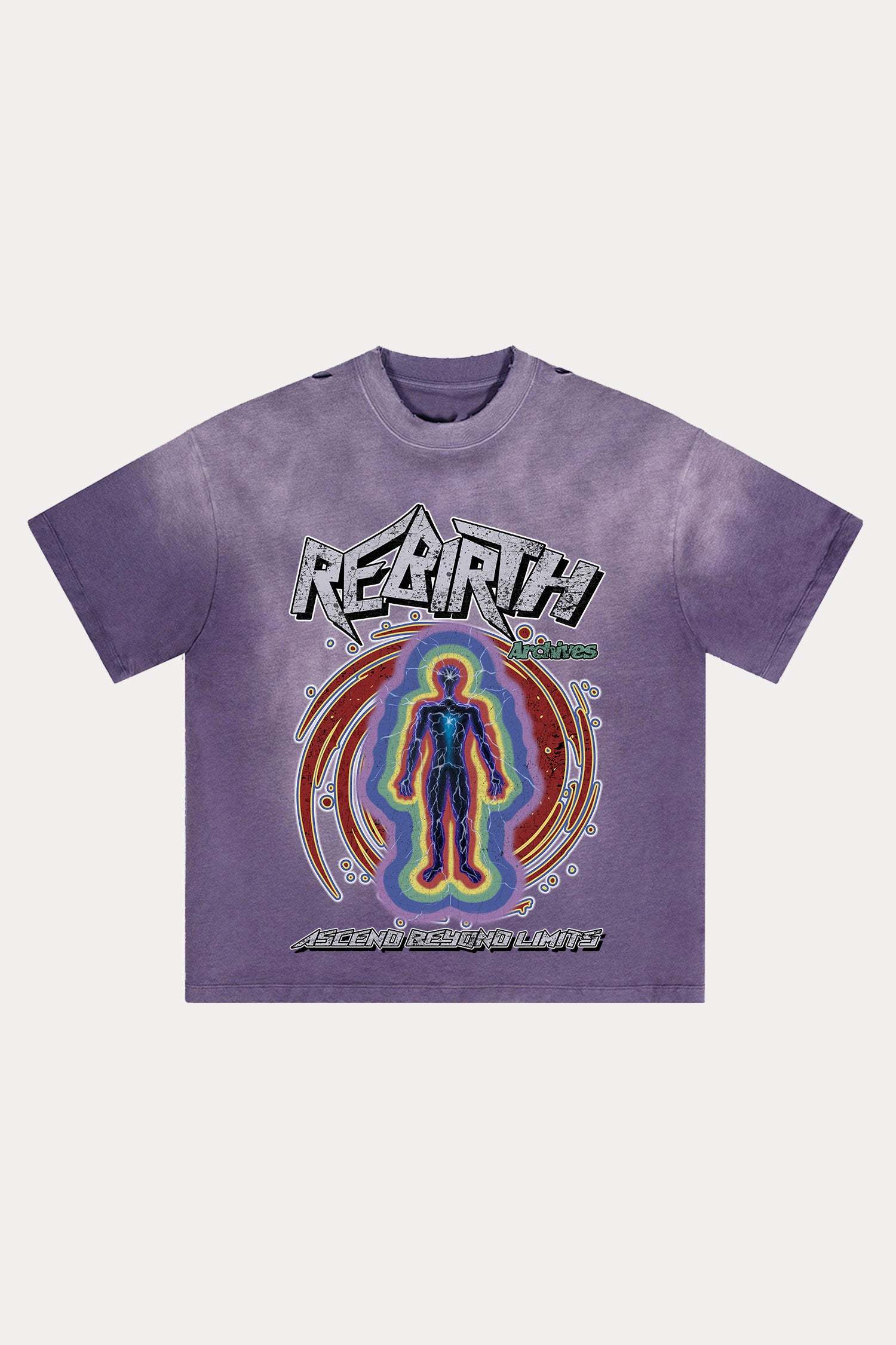 Evilnova Rebirth Distressed Washed T-Shirt-Evilnova