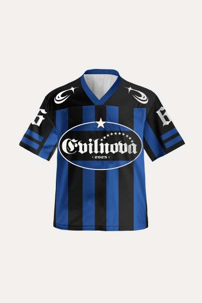 Evilnova Blue NO.66 Mesh Sport Jersey-Evilnova