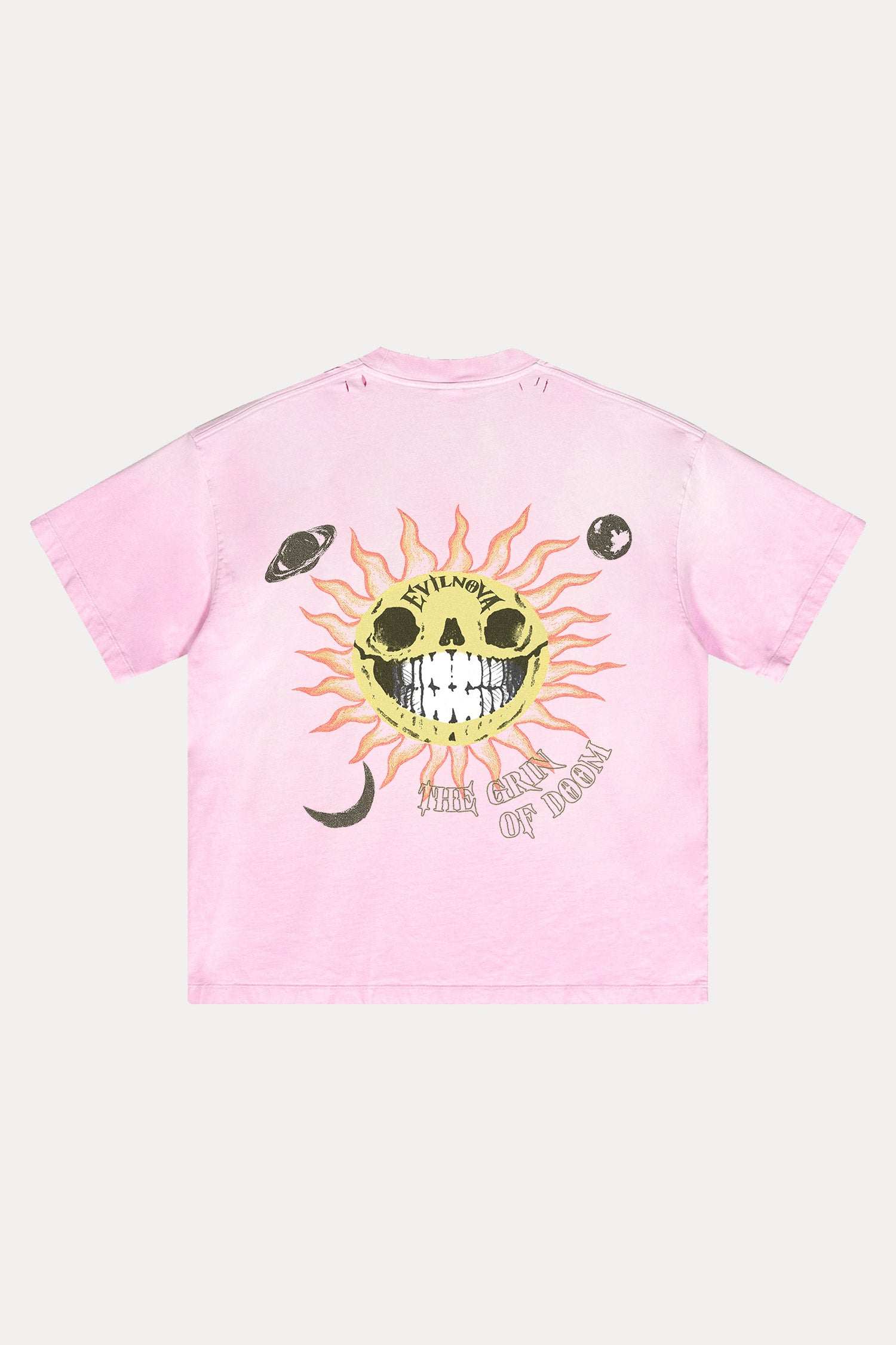 Evilnova The Grin of Doom Distressed Washed T-Shirt-Evilnova