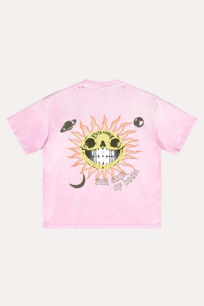 Evilnova The Grin of Doom Distressed Washed T-Shirt-Evilnova