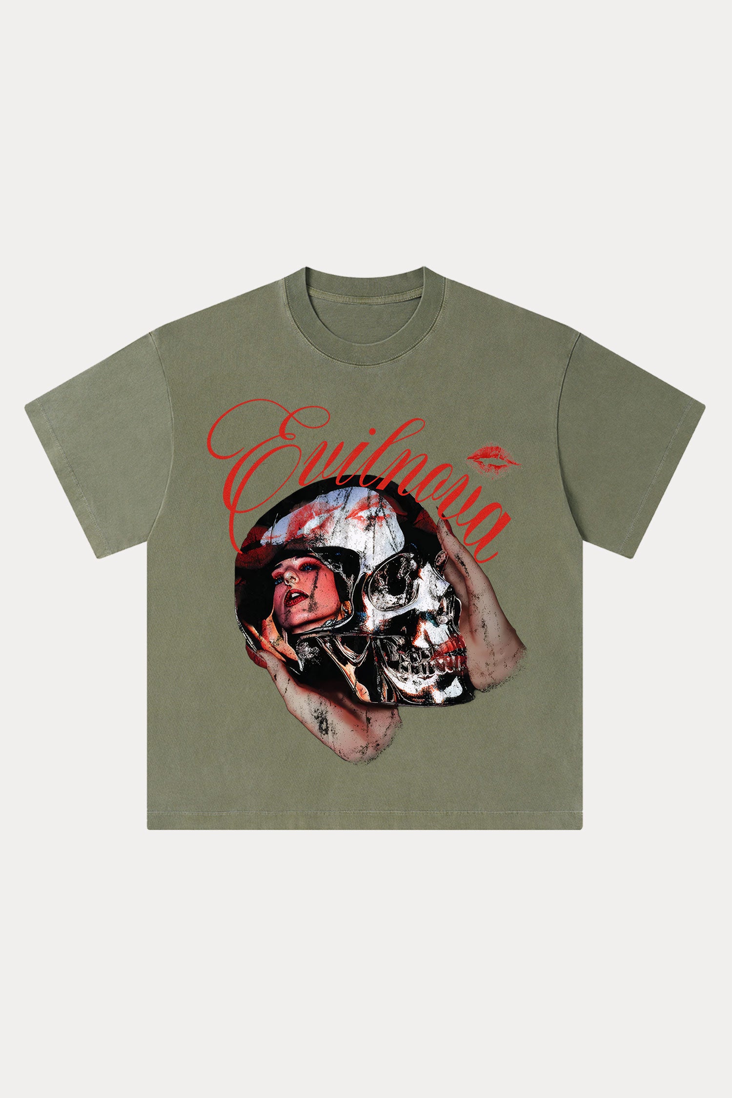 Evilnova Reflections Washed Streetwear T-Shirt-Evilnova