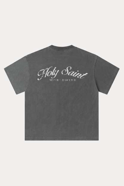 Evilnova Holy Saint Washed Streetwear T-Shirt-Evilnova