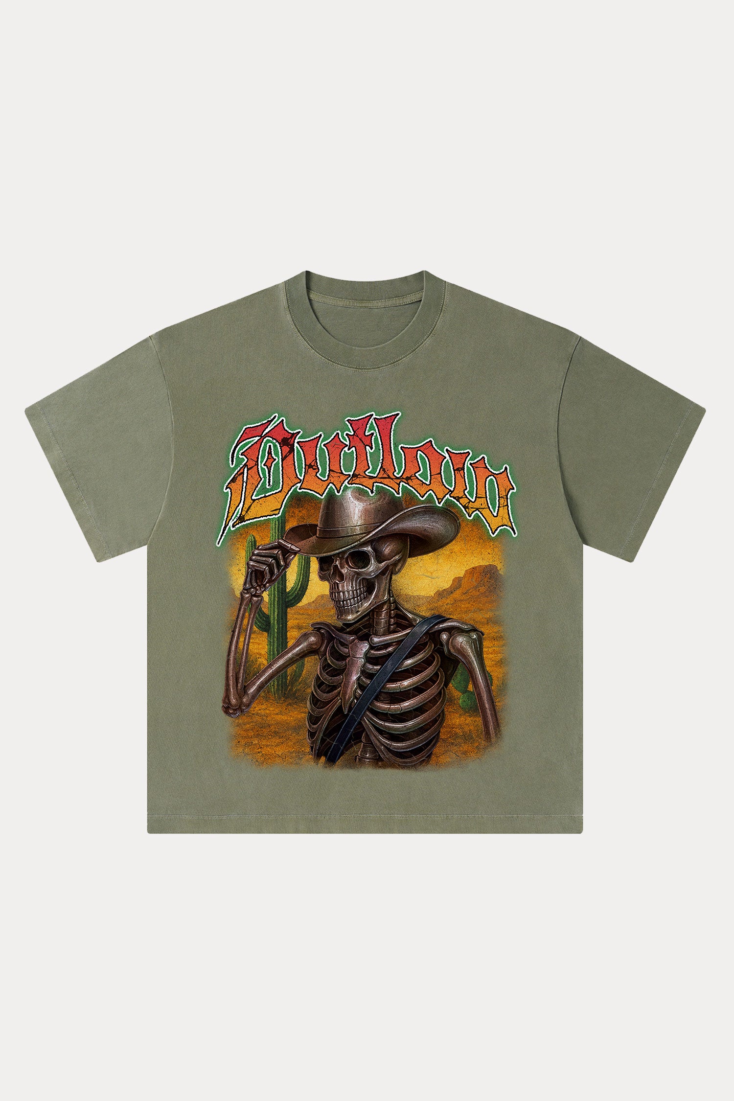 Evilnova Outlaw Washed Streetwear T-Shirt-Evilnova