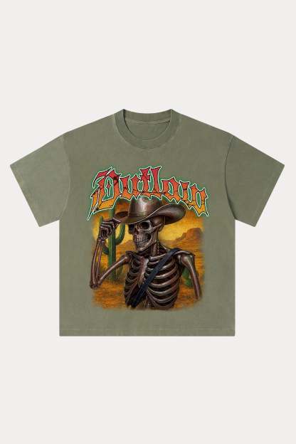 Evilnova Outlaw Washed Streetwear T-Shirt-Evilnova