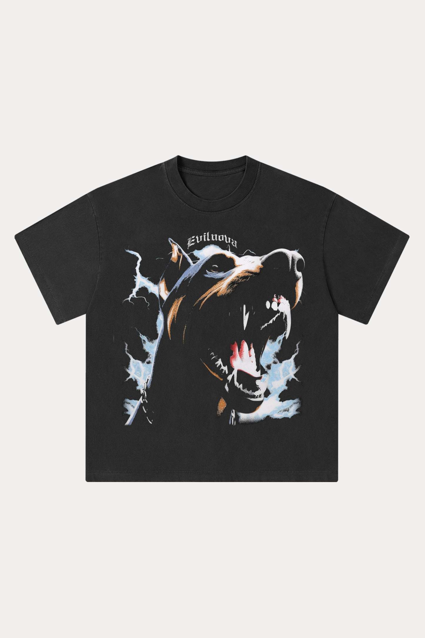 Evilnova Roar Washed Streetwear T-Shirt-Evilnova