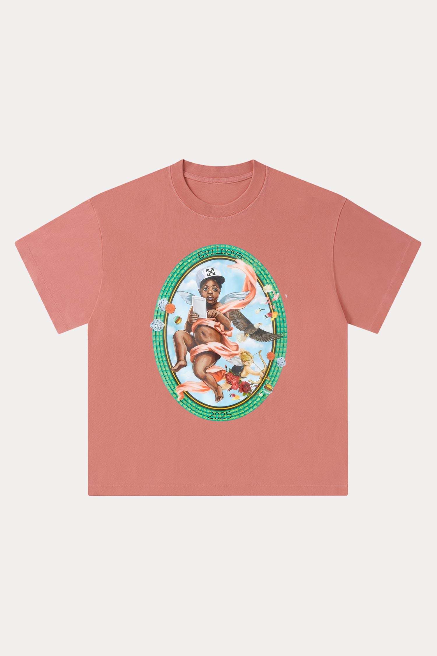 Evilnova Sacred Art Washed Streetwear T-Shirt-Evilnova