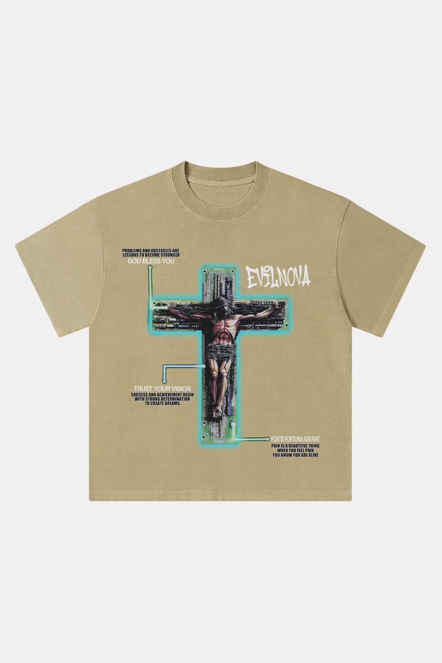 Evilnova We All Need Good Washed Streetwear T-Shirt-Evilnova