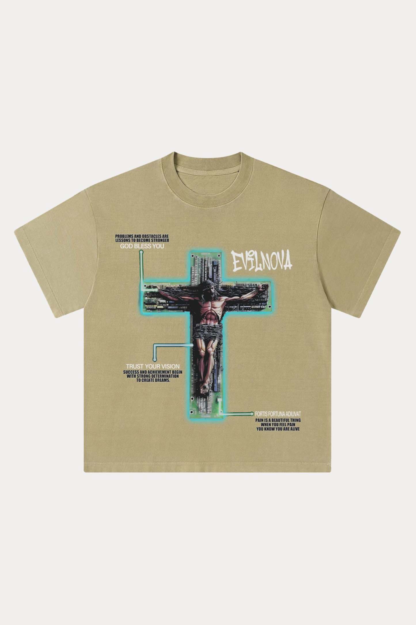 Evilnova We All Need Good Washed Streetwear T-Shirt-Evilnova