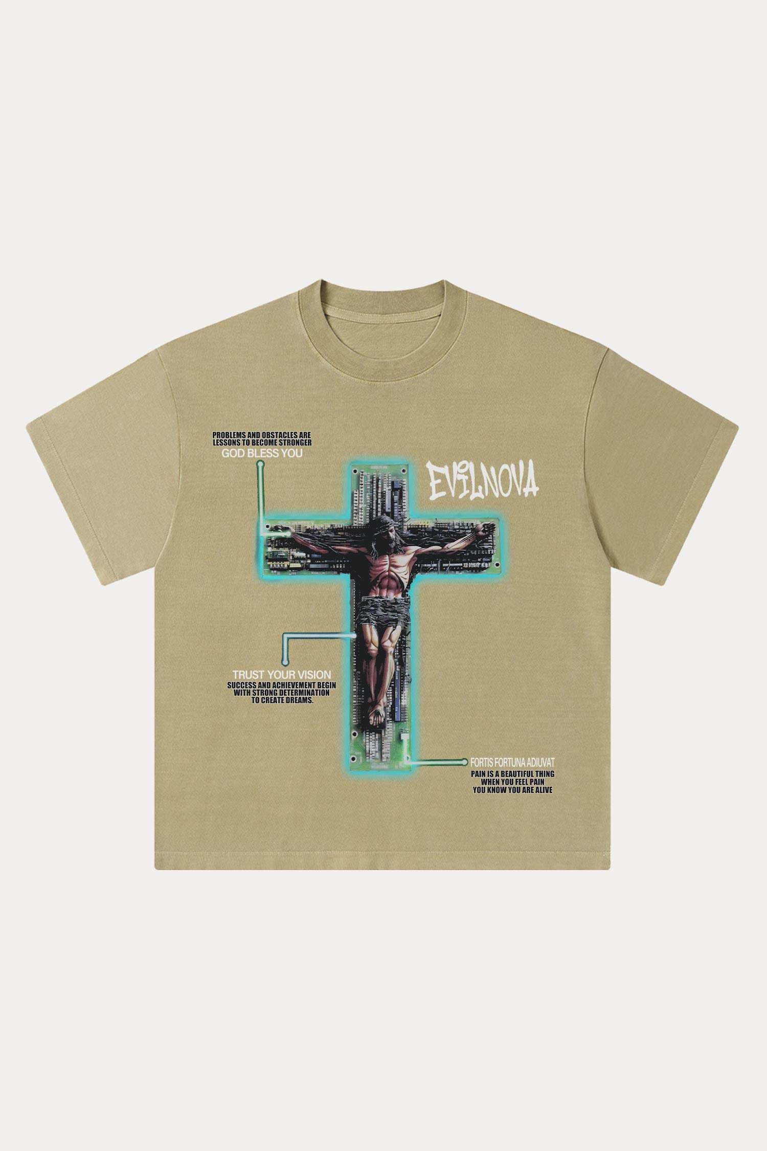 Evilnova We All Need Good Washed Streetwear T-Shirt-Evilnova