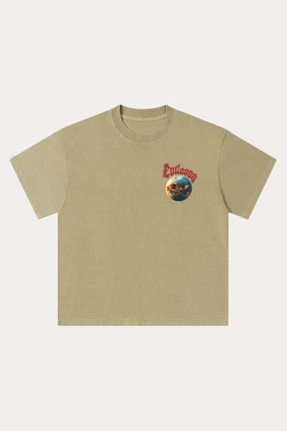 Evilnova Cosmic Explorer Washed Streetwear T-Shirt-Evilnova