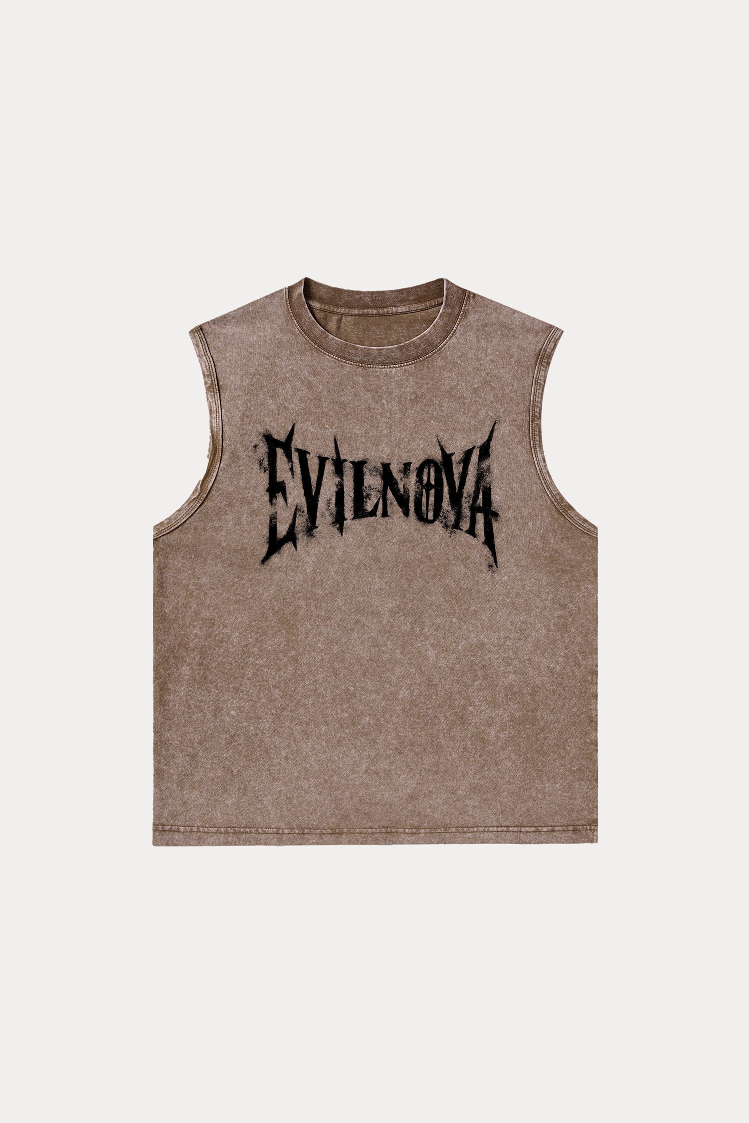Evilnova Faded Logo Washed Tank Top-Evilnova