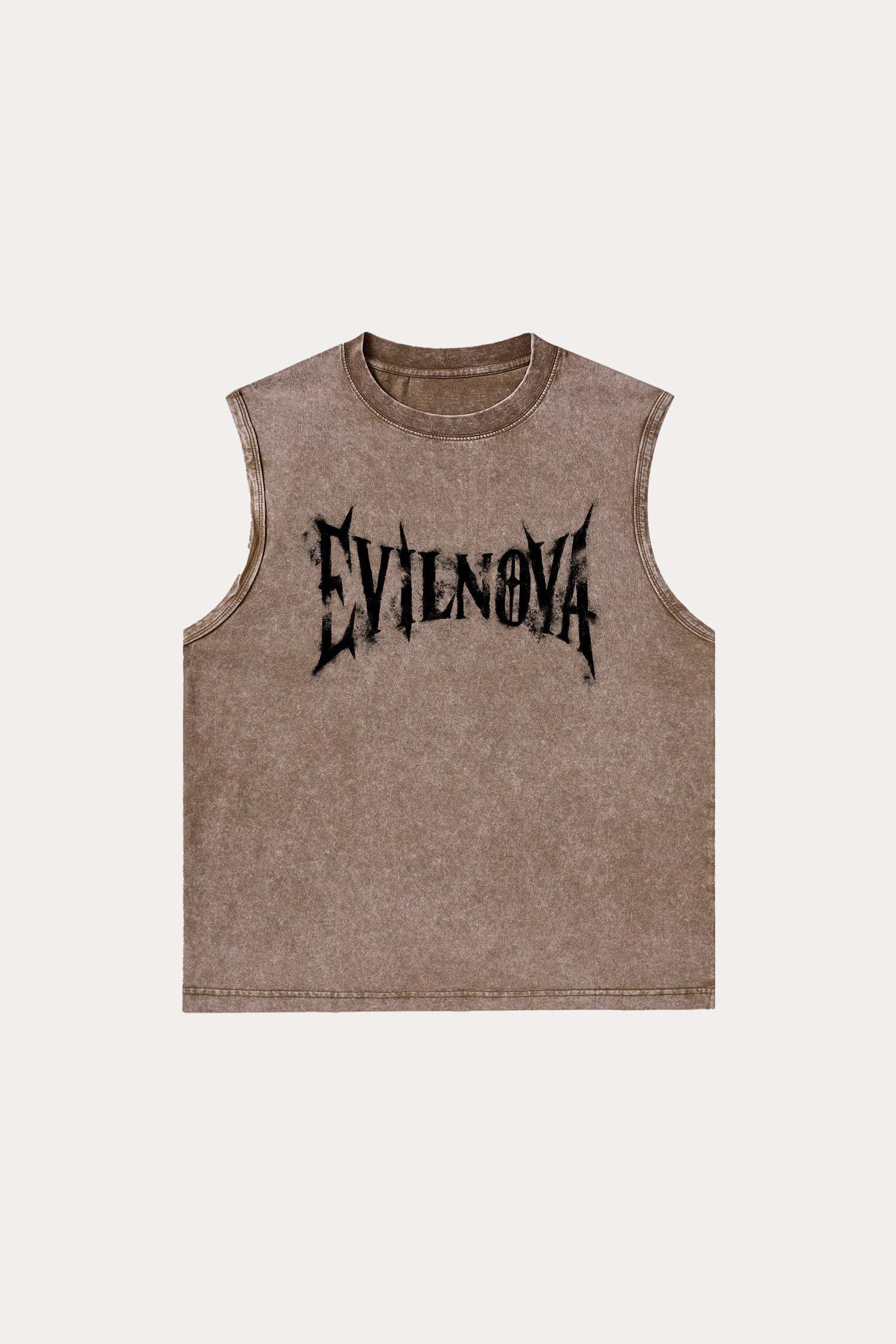 Evilnova Faded Logo Washed Tank Top-Evilnova