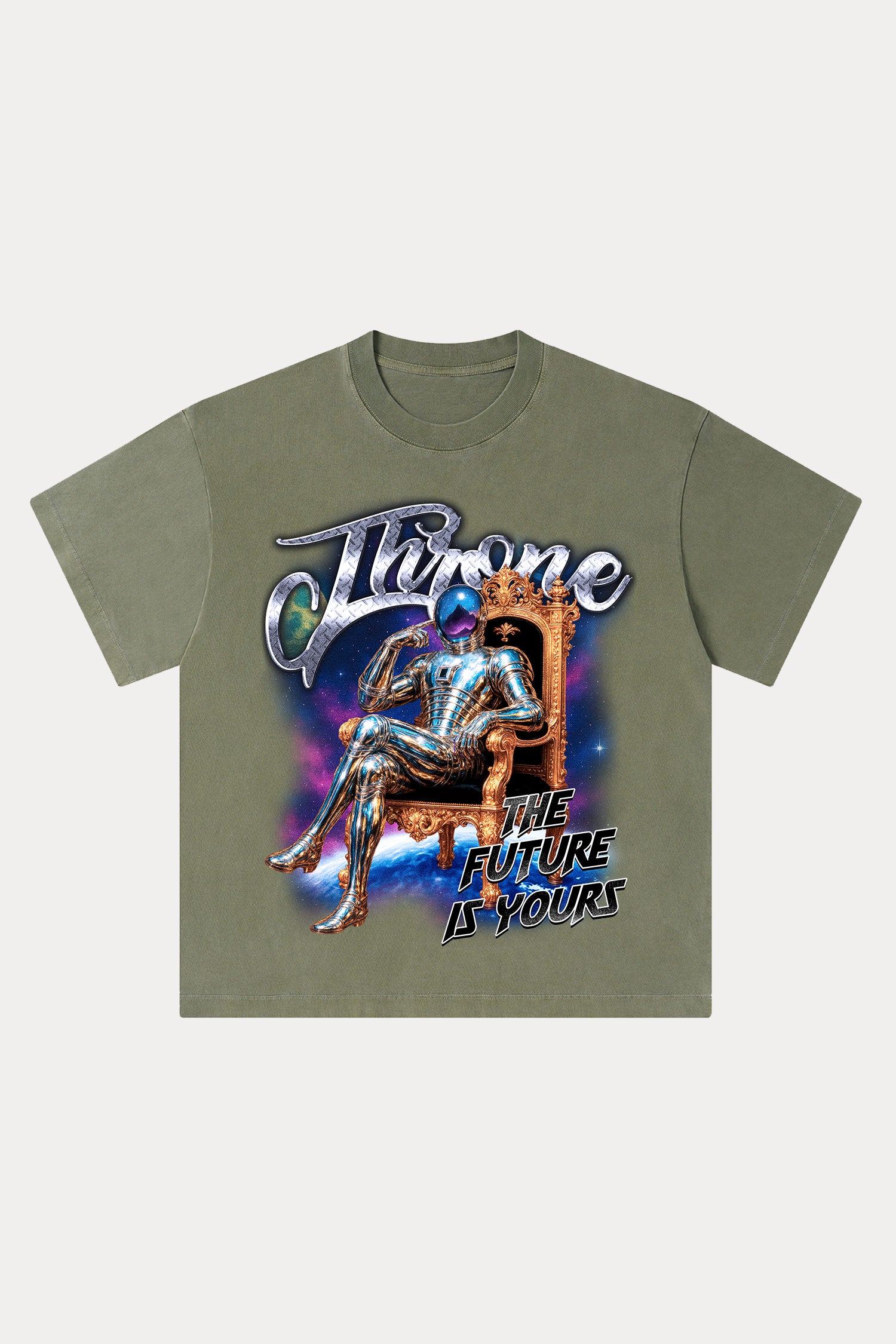 Evilnova Throne Washed Streetwear T-Shirt-Evilnova