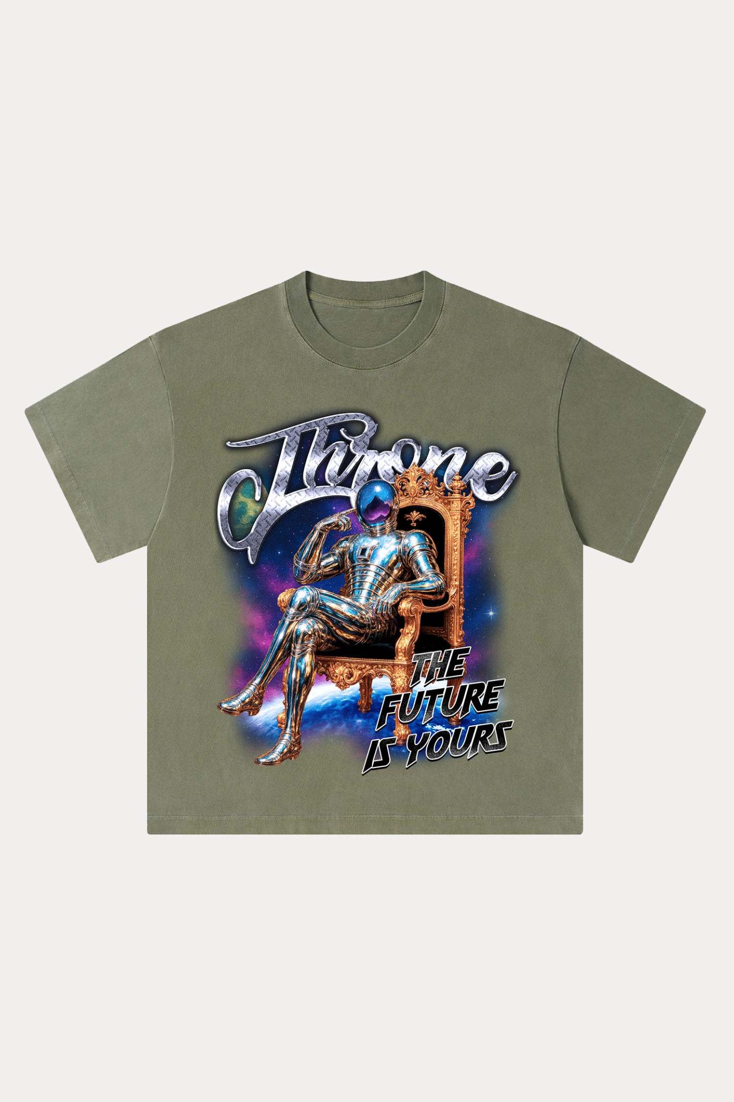 Evilnova Throne Washed Streetwear T-Shirt-Evilnova