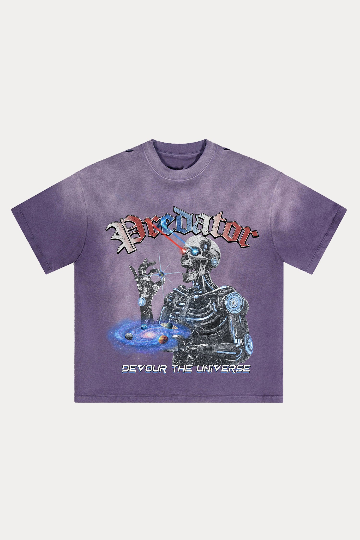 Evilnova Predator Distressed Washed T-Shirt-Evilnova