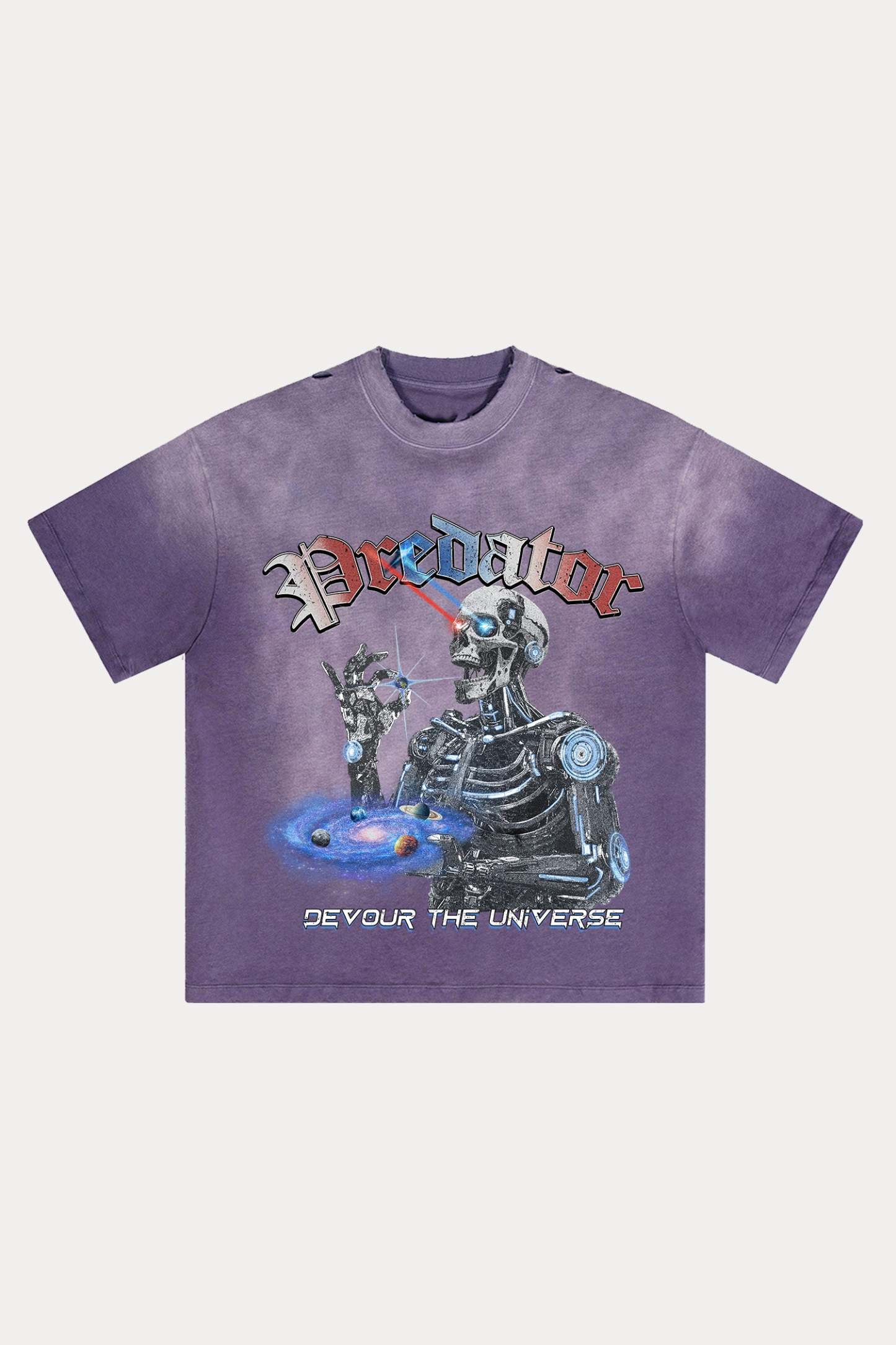 Evilnova Predator Distressed Washed T-Shirt-Evilnova