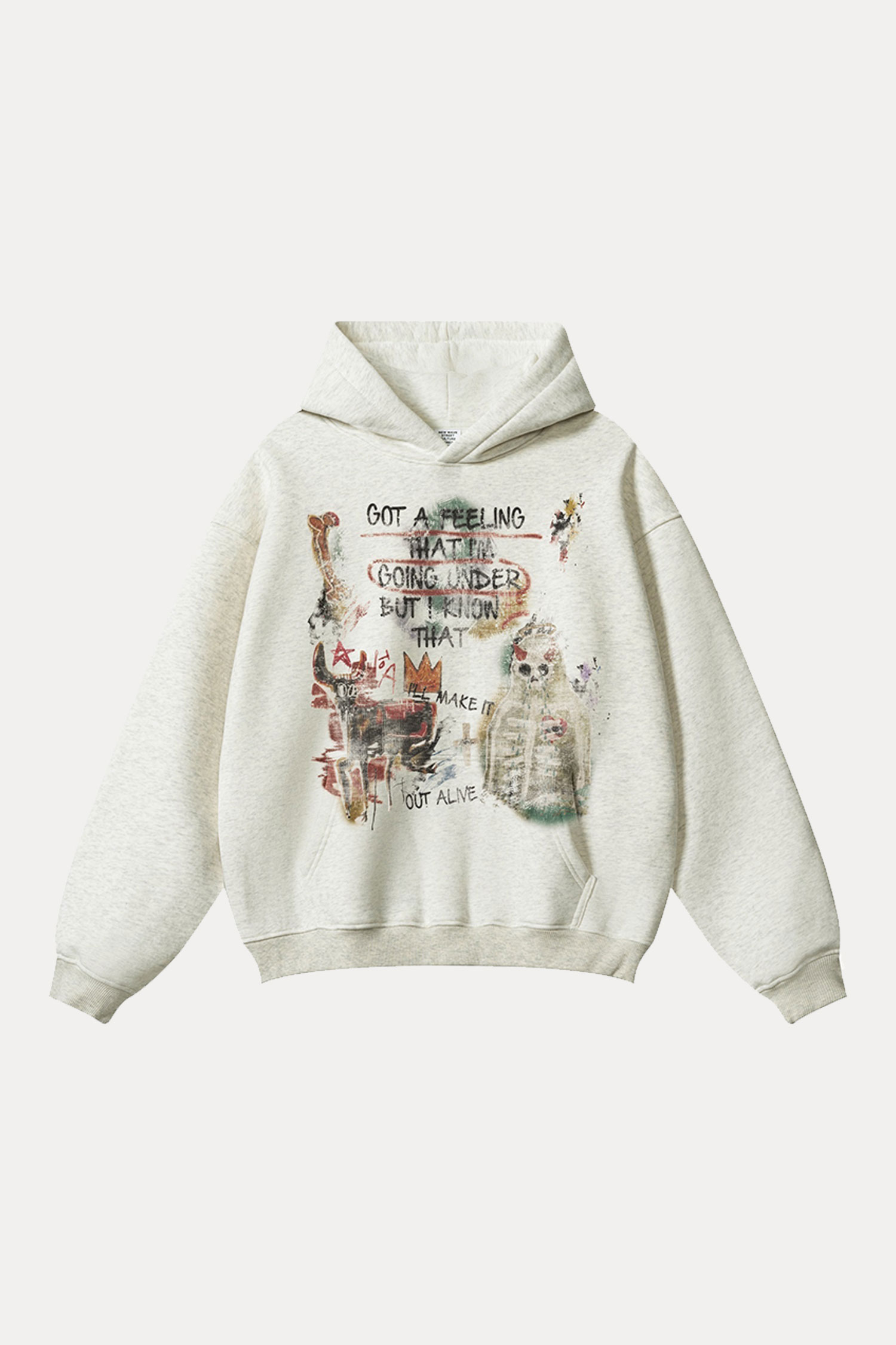 Evilnova Get a Feeling 360g Heavy-Duty Halloween Graffiti Hoodie