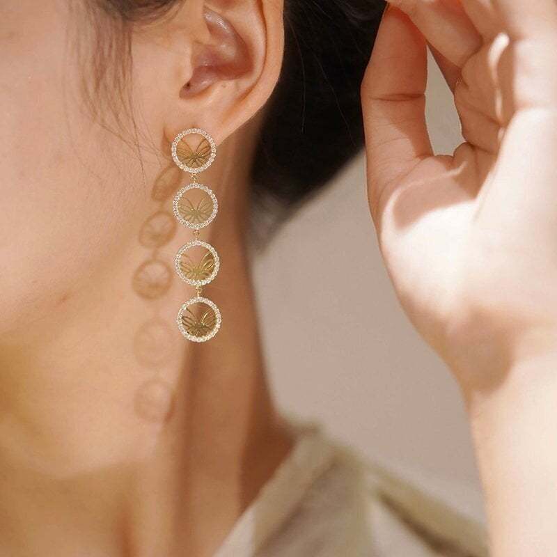 Butterfly tassel earrings