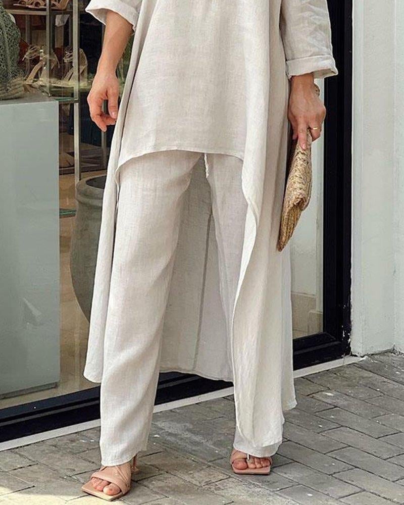 🔥HOT Sale - Casual Solid Color Two-piece Set 💥 BUY 2 FREE SHIPPING