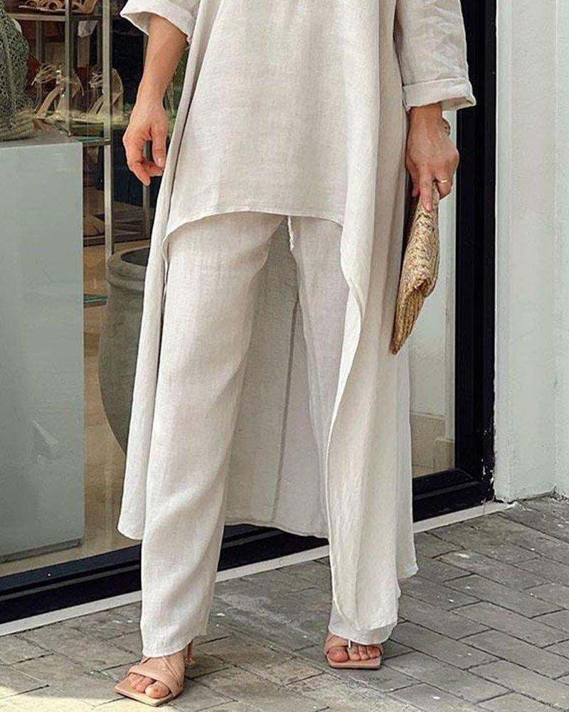 🔥HOT Sale - Casual Solid Color Two-piece Set 💥 BUY 2 FREE SHIPPING