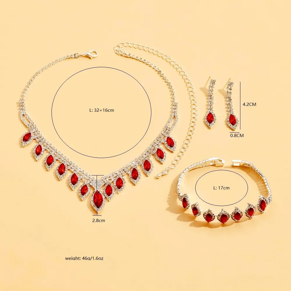 💎New and luxurious crystal necklaces, bracelets and earrings.