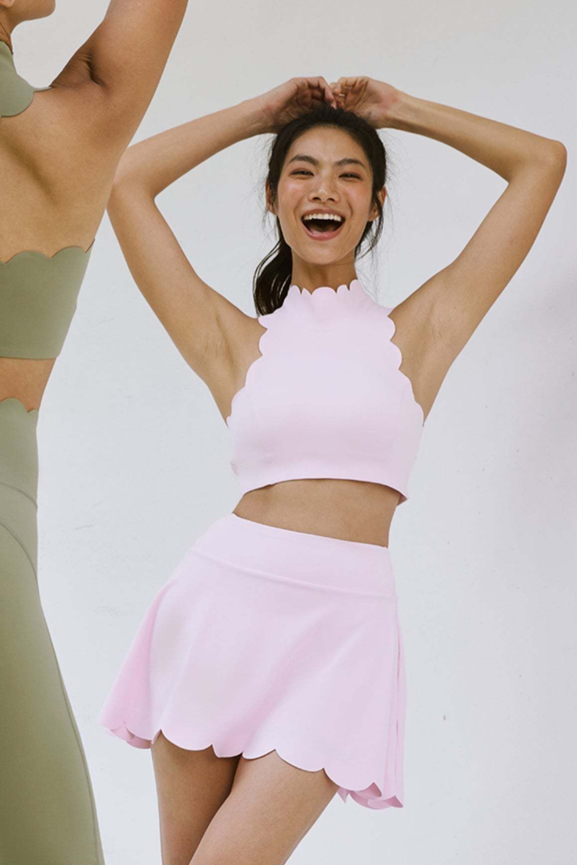 High-Waist A-line Tennis Skirt