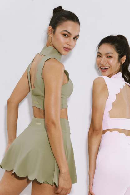 High-Waist A-line Tennis Skirt